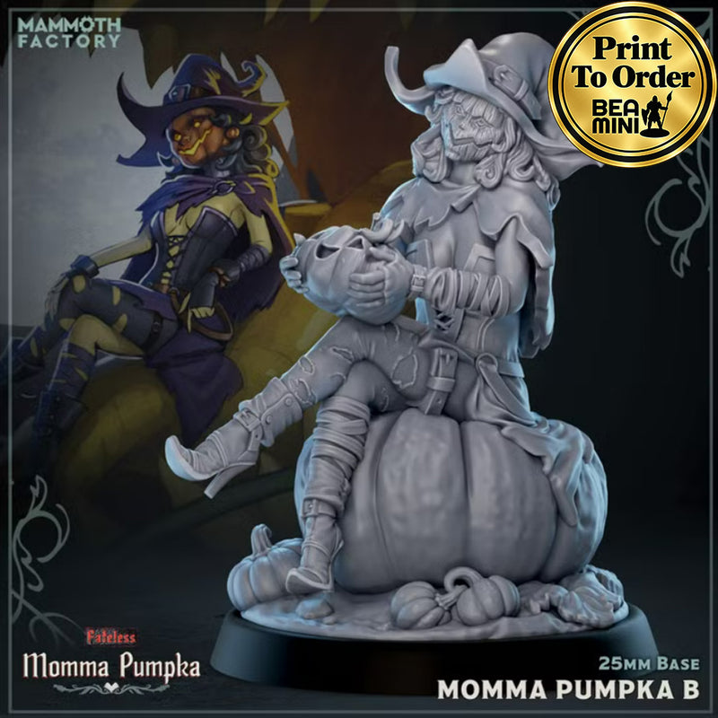 Momma Pumpka B | BeaMini Print to Order Miniatures