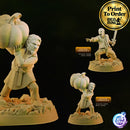 Halfling Pumpkin Launcher Operators | BeaMini Print to Order Miniatures