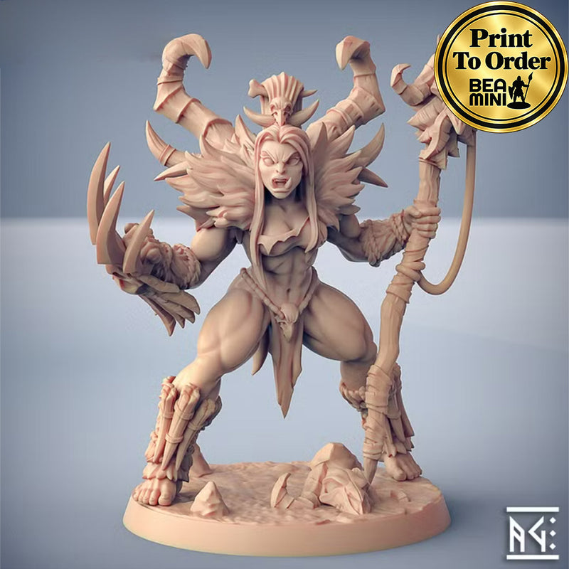 Vesdra - Orc Druid | BeaMini Print to Order Miniatures