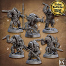 Tortle Barbarians | BeaMini Print to Order Miniatures
