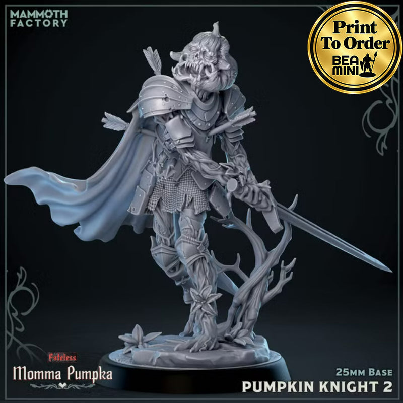 Pumpkin Knight 2 | BeaMini Print to Order Miniatures