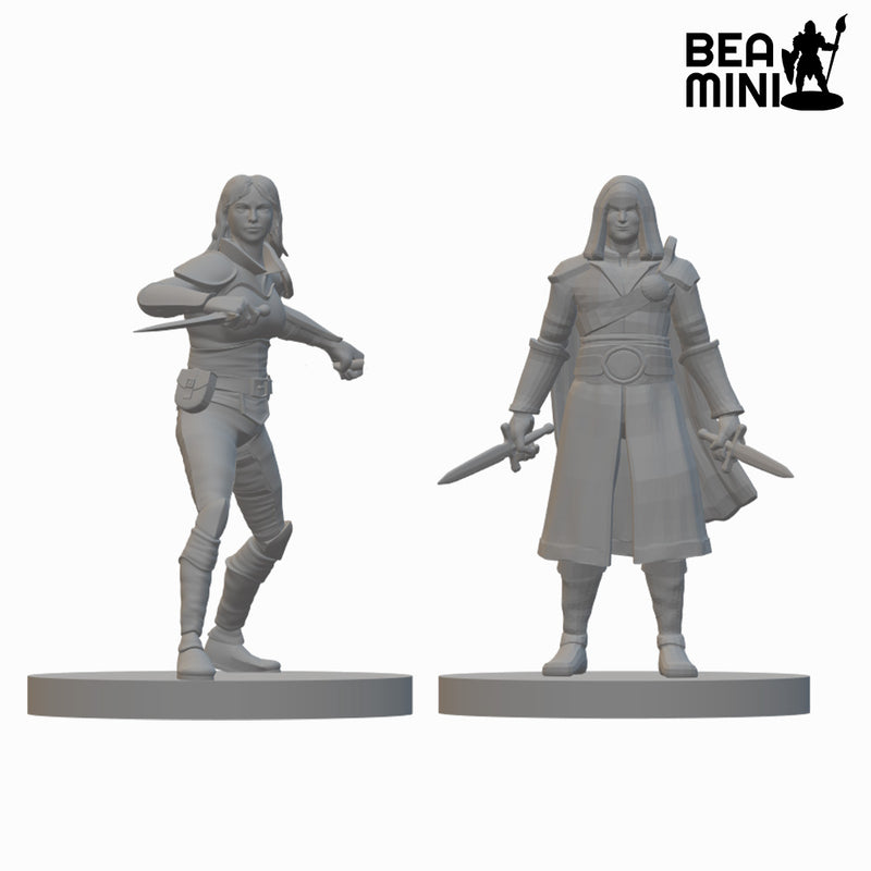 Human Rogue (Wave 2) | BeaMini Unpainted RPG Miniatures