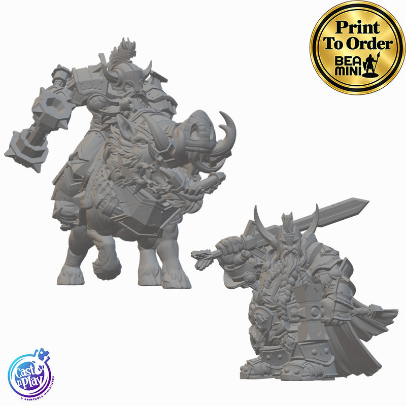 Dwarf Paladins | BeaMini Unpainted RPG Miniatures