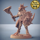 Goldmaw Lizardman E | BeaMini Print to Order Miniatures