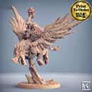 Alvar (Dwarf Lord) on Thunderbeak | BeaMini Print to Order Miniatures