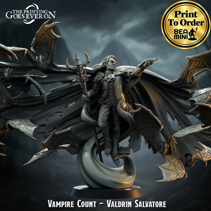 Count Valdrin Salvatore | BeaMini Print to Order Miniatures