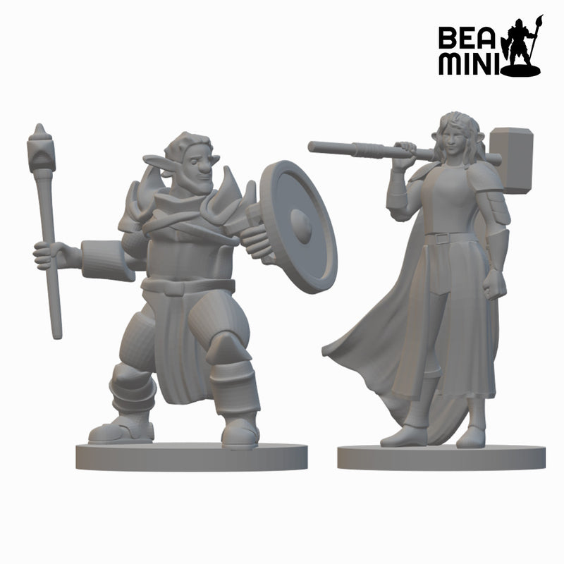 Firbolg Clerics | BeaMini Unpainted RPG Miniatures