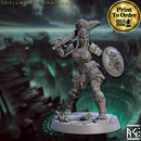 Shieldwarden Dracona Human Fighter | BeaMini Print to Order Miniatures