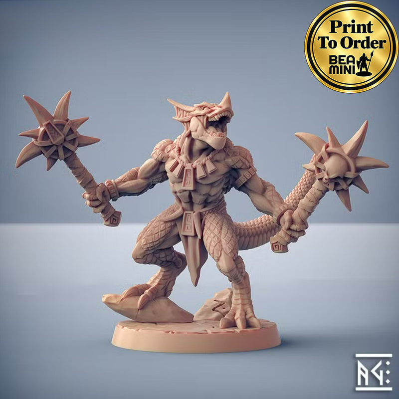 Goldmaw Lizardman D | BeaMini Print to Order Miniatures