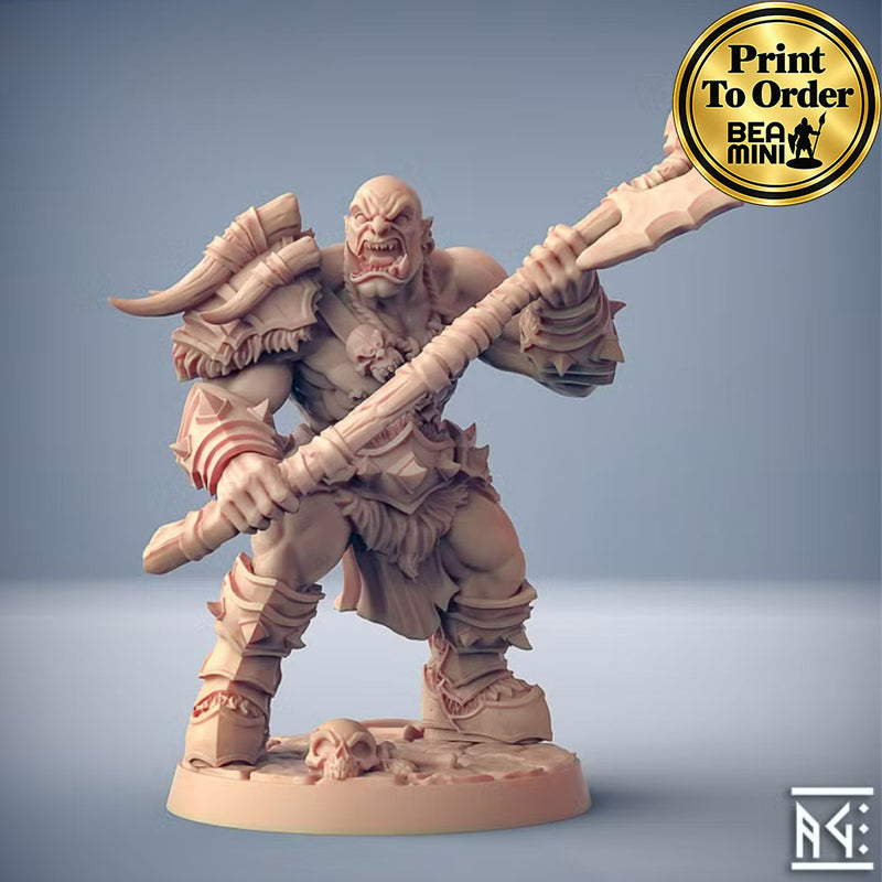 Orc Barbarian A | BeaMini Print to Order Miniatures