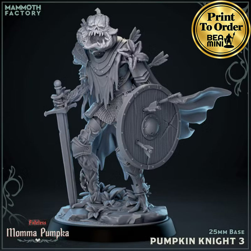 Pumpkin Knight 3 | BeaMini Print to Order Miniatures