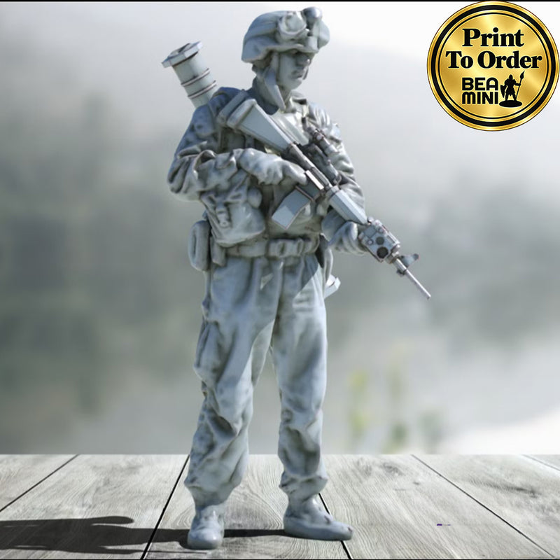 Marine with Grenade Launcher | BeaMini Print to Order Miniatures