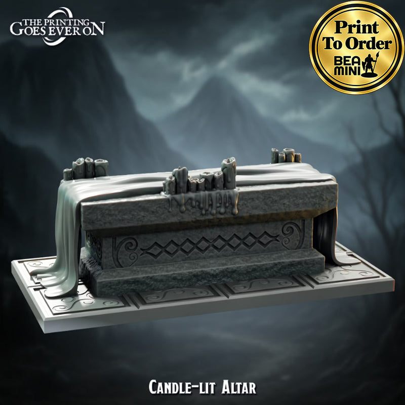 Candle-Lit Altar | BeaMini Print to Order Miniatures