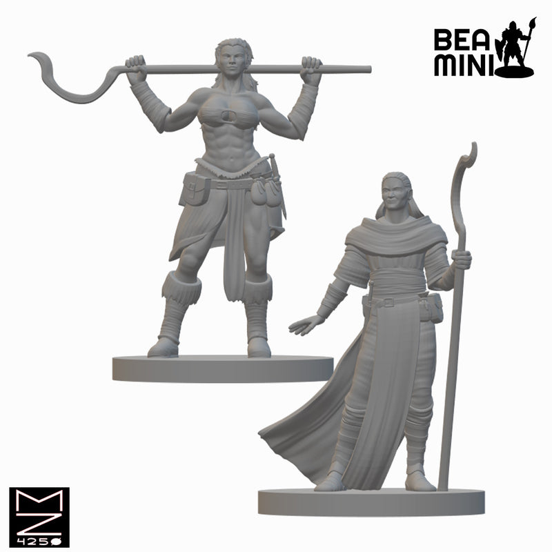 Human Druids (wave 2) | BeaMini Unpainted RPG Miniatures