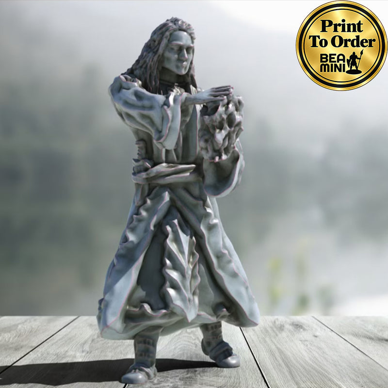 Dal'lear Elf Wizard | BeaMini Print to Order Miniatures
