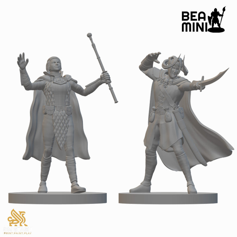 Human Warlocks (wave 2) | BeaMini Unpainted RPG Miniatures