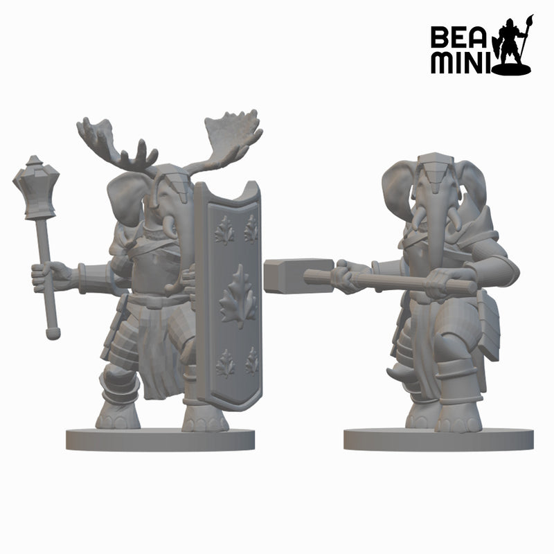 Loxodon Clerics | BeaMini Unpainted RPG Miniatures