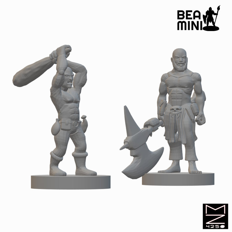 Halfling Barbarians Wave 2 | BeaMini Unpainted RPG Miniatures