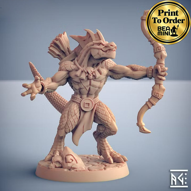 Goldmaw Lizardman C | BeaMini Print to Order Miniatures