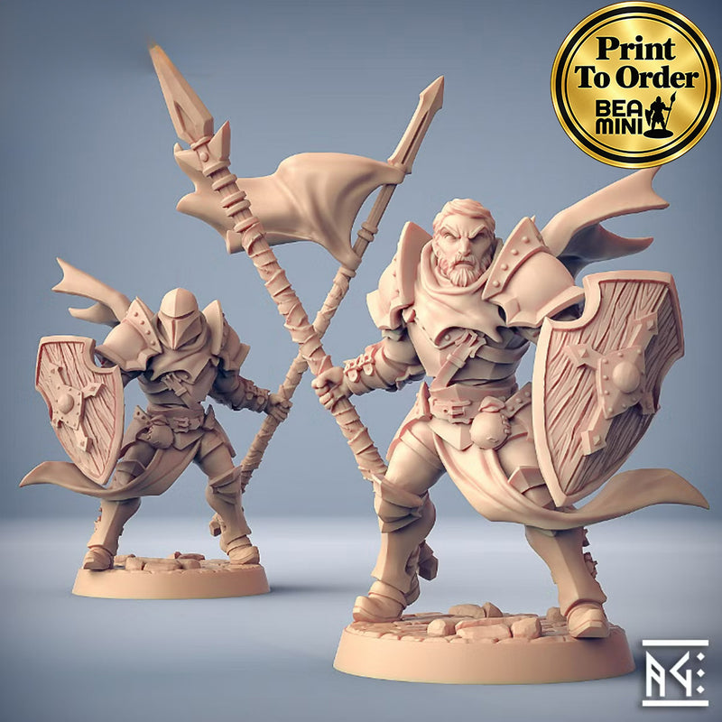 Human Knights A | BeaMini Print to Order Miniatures