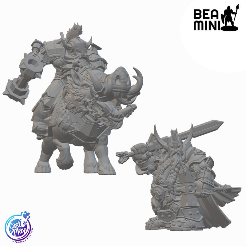 Dwarf Paladins | BeaMini Unpainted RPG Miniatures
