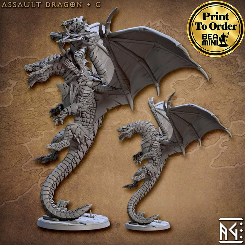 Assault Dragon - C | BeaMini Print to Order Miniatures