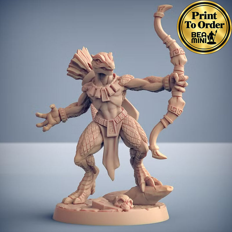 Goldmaw Lizardman F | BeaMini Print to Order Miniatures