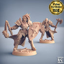 Human Female Fighters | BeaMini Print to Order Miniatures
