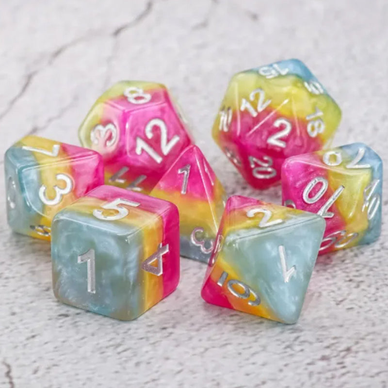 Rainbow Castle Dice Set & Dice Bag - Support RAINBOW YOUTH with your purchase