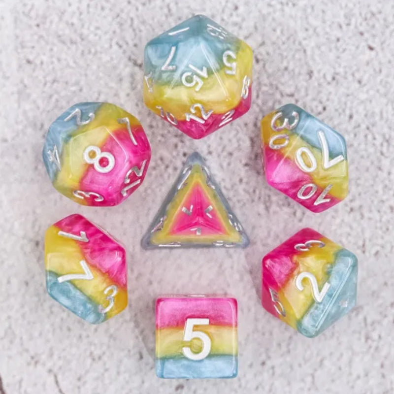 Rainbow Castle Dice Set & Dice Bag - Support RAINBOW YOUTH with your purchase
