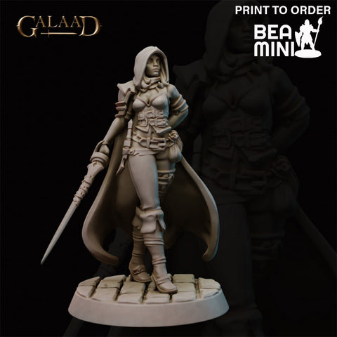 Raven - Female Rogue | BeaMini Print to Order Miniatures