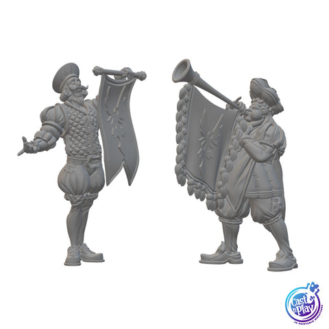 Royal Announcers | BeaMini Unpainted RPG Miniatures