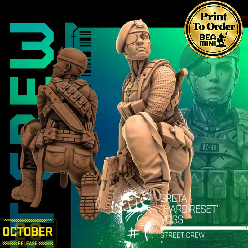 Greta 'Hard Reset' Voss | BeaMini Print to Order Miniatures
