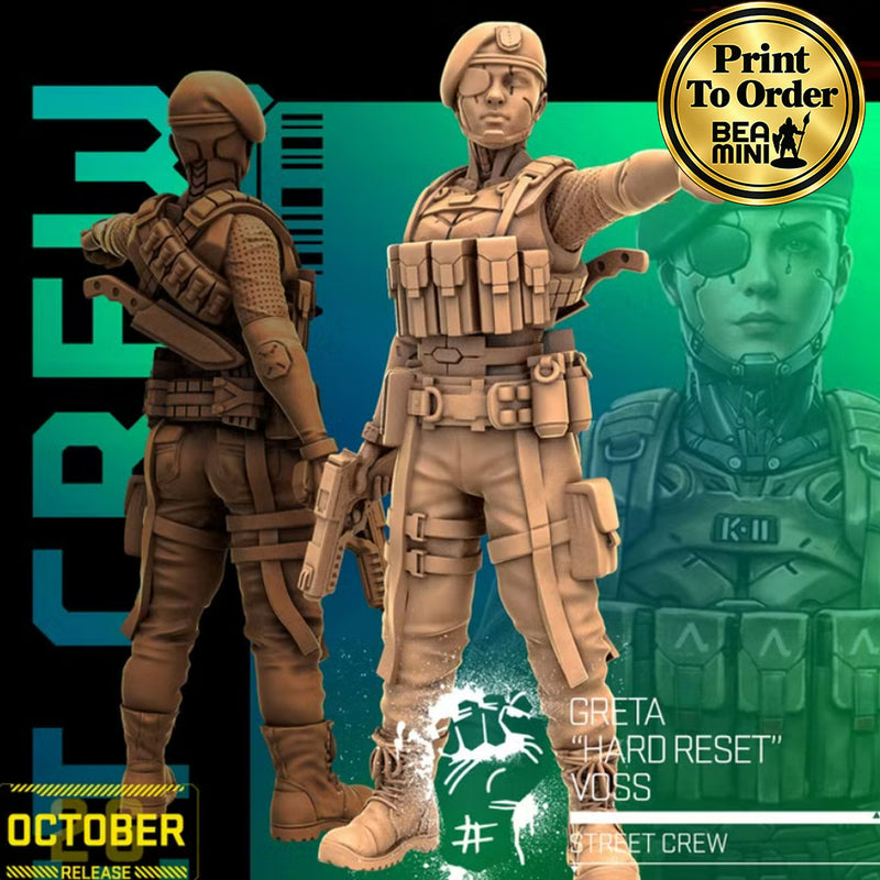 Greta 'Hard Reset' Voss | BeaMini Print to Order Miniatures