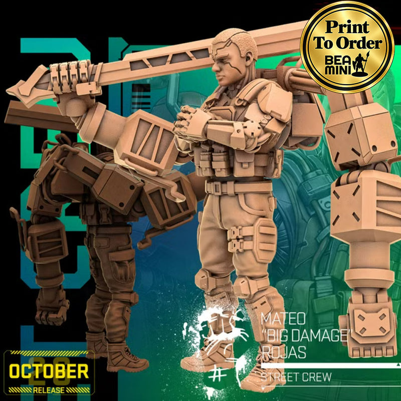 Mateo 'Big Damage' Rojas | BeaMini Print to Order Miniatures