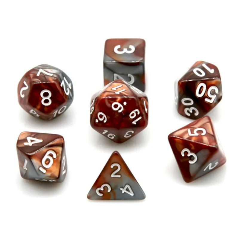 Rust Monster - 7 Piece Polyhedral Dice Set + Dice Bag