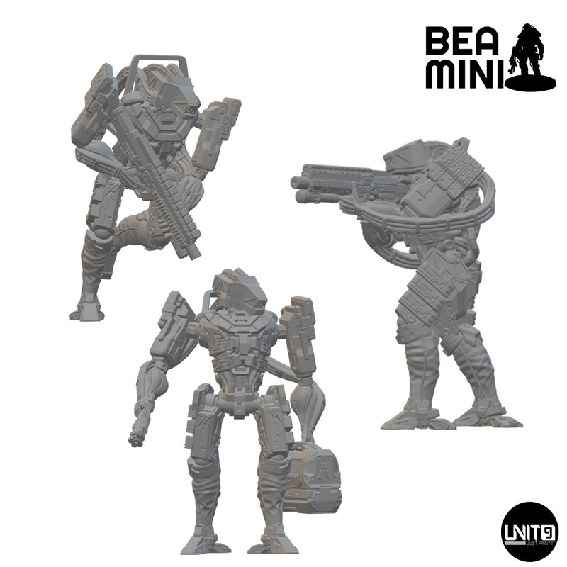 Novatech Orbital Enforcer Drones | BeaMini Unpainted Sci-fi Miniatures