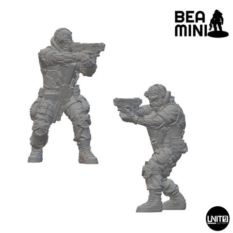 Mercenaries | BeaMini Unpainted Sci-fi Miniatures