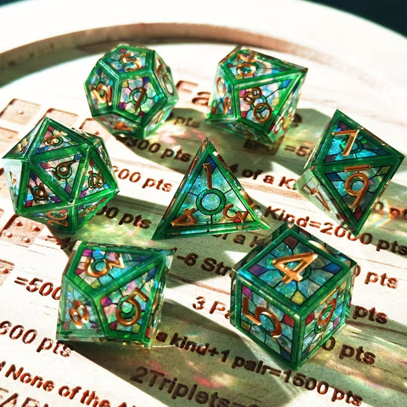 Sagrada Familia - Handcrafted Sharp Edge Dice Set & Dice Case