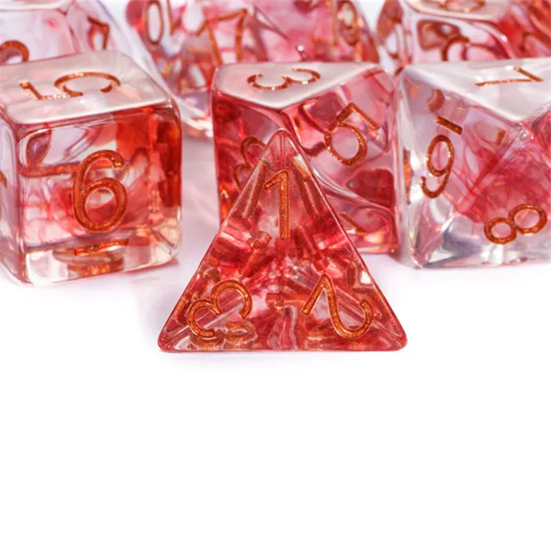 Sanguis - 7 Piece Polyhedral Dice Set + Dice Bag