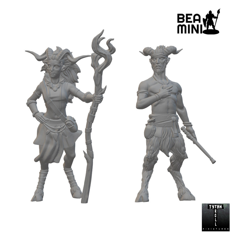 Satyrs | BeaMini Unpainted RPG Miniatures