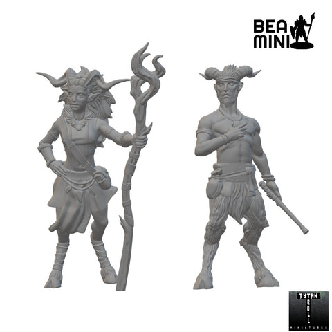 Satyrs | BeaMini Unpainted RPG Miniatures