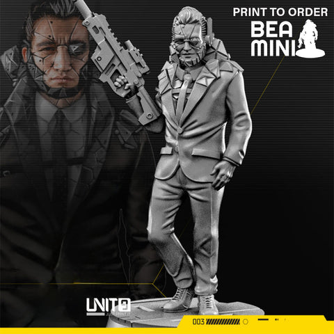 Cyberpunk Mr. Noburu | BeaMini Print to Order Miniatures