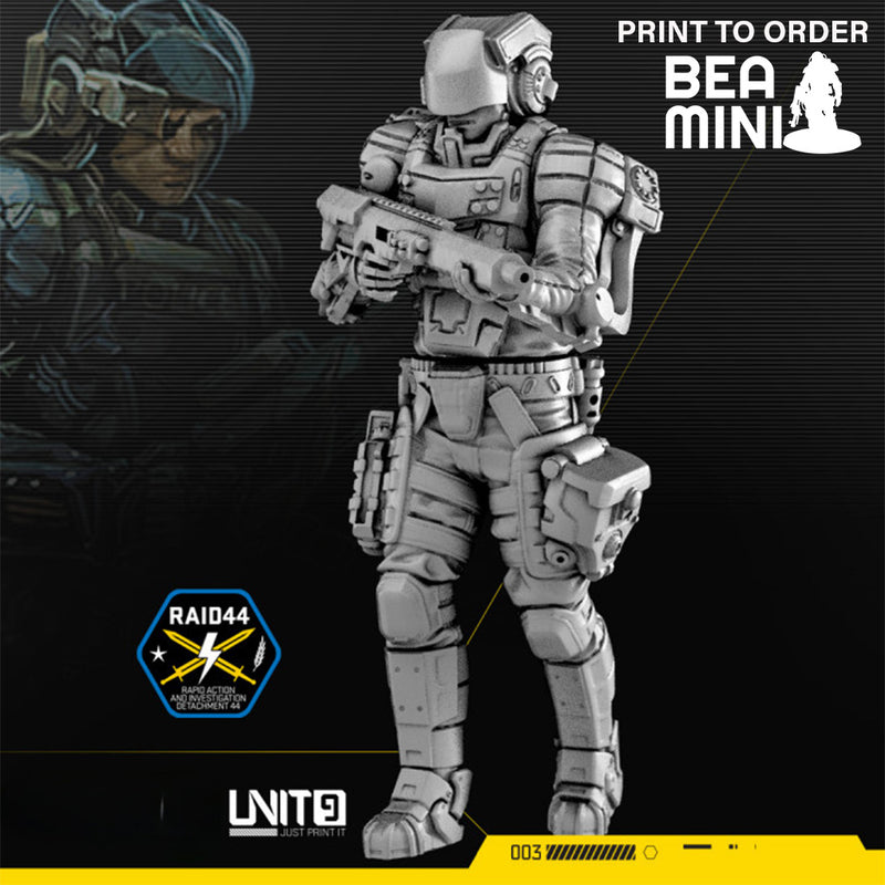 Cyberpunk Police Officers | BeaMini Print to Order Miniatures