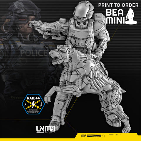 Cyberpunk Police Officer Patrick 'The Hound' Murphy | BeaMini Print to Order Miniatures