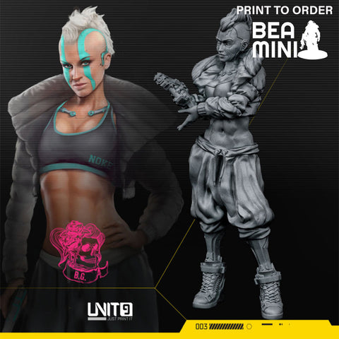 Cyberpunk Gun Desire | BeaMini Print to Order Miniatures