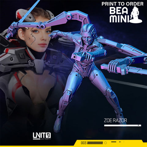 Zoe Razor | BeaMini Print to Order Miniatures
