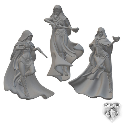 Shadow Crone & Dark Maidens | BeaMini Unpainted RPG Miniatures