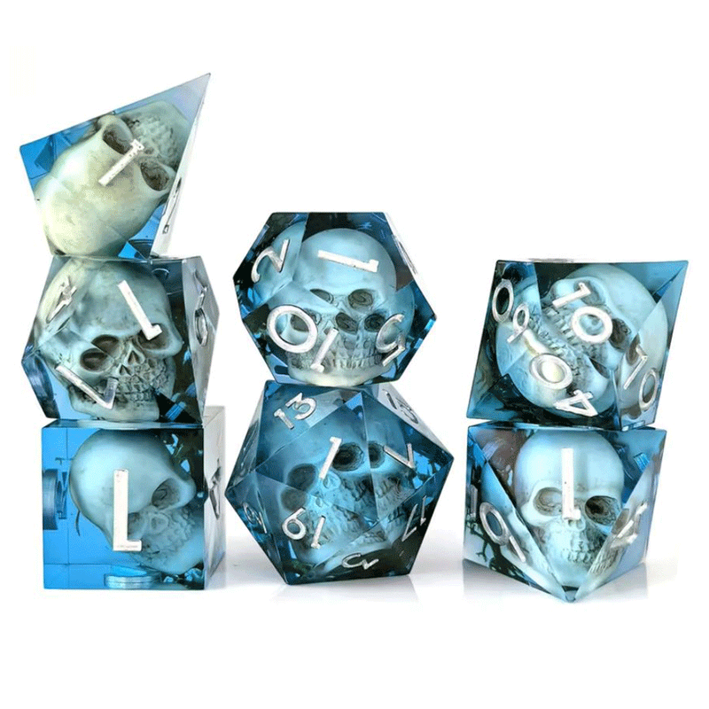 Siren's Beloved - Handcrafted Sharp Edge Dice Set & Dice Case