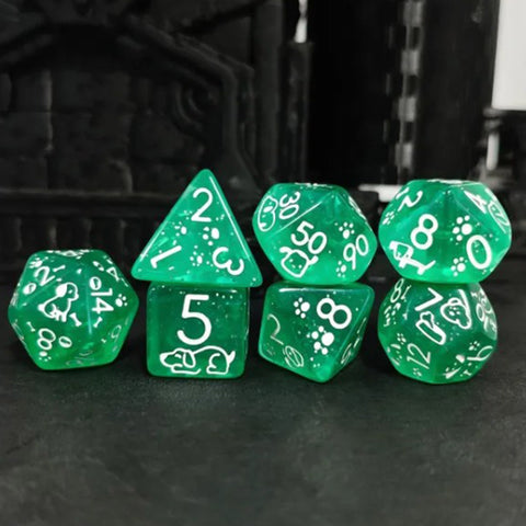 Soda - 7 Piece Polyhedral Dice Set + Dice Bag